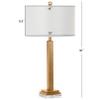 SAFAVIEH Lighting Collection Perri Farmhouse Gold/ Crystal Base 30-inch Bedroom Living Room Home Office Desk Nightstand Table Lamp Set of 2 (LED Bulbs Included) view 4