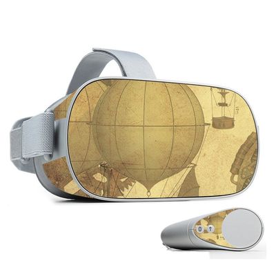 MightySkins Skin Compatible with Oculus Go Mobile VR - Steam Punk Paper | Protective, Durable, and Unique Vinyl Decal wrap Cover | Easy to Apply, Remove, and Change Styles | Made in The USA
