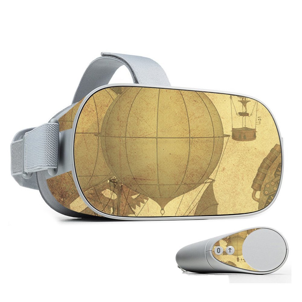 MightySkins Skin Compatible with Oculus Go Mobile VR - Steam Punk Paper | Protective, Durable, and Unique Vinyl Decal wrap Cover | Easy to Apply, Remove, and Change Styles | Made in The USA