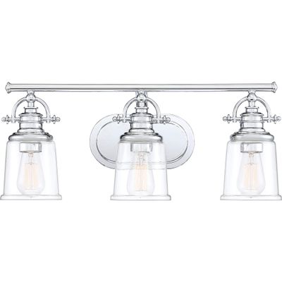 Quoizel Grant 23" Vanity Light, 3-Light, Polished Chrome
