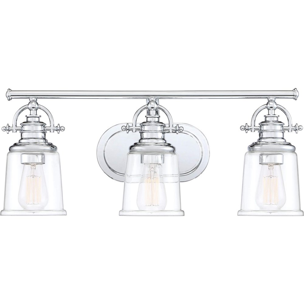 Quoizel Grant 23" Vanity Light, 3-Light, Polished Chrome