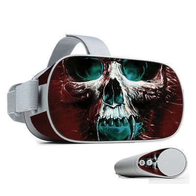 MightySkins Skin Compatible with Oculus Go Mobile VR - Wicked Skull | Protective, Durable, and Unique Vinyl Decal wrap Cover | Easy to Apply, Remove, and Change Styles | Made in The USA