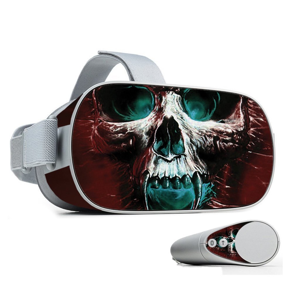 MightySkins Skin Compatible with Oculus Go Mobile VR - Wicked Skull | Protective, Durable, and Unique Vinyl Decal wrap Cover | Easy to Apply, Remove, and Change Styles | Made in The USA