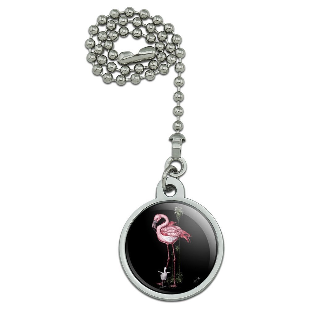 GRAPHICS & MORE Pink Flamingos Palm Tree Ceiling Fan and Light Pull Chain