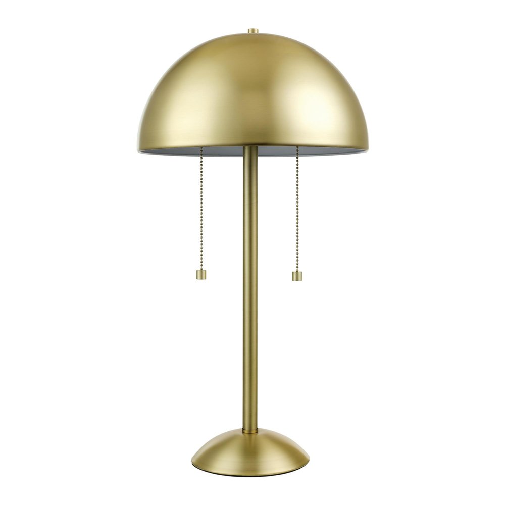 Novogratz x Globe 21" 2-Light Matte Brass Table Lamp