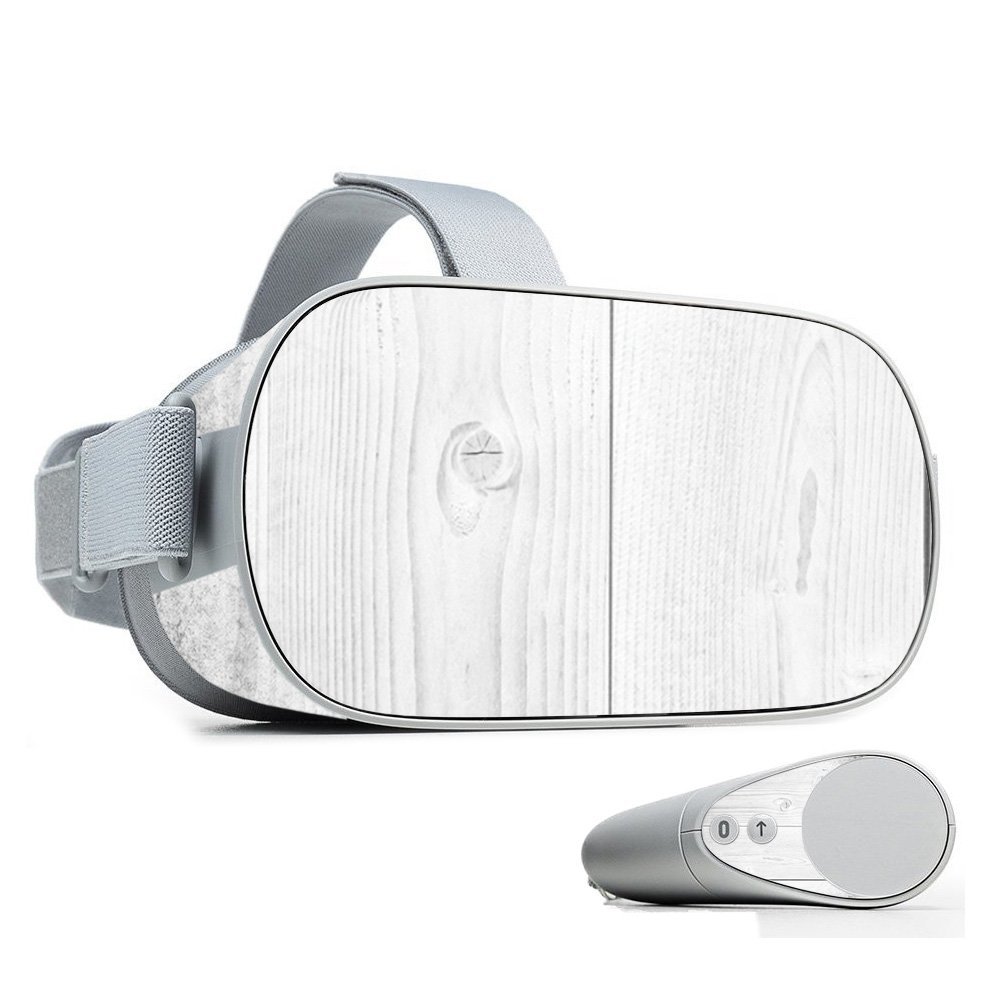 MightySkins Skin Compatible with Oculus Go Mobile VR - White Wood | Protective, Durable, and Unique Vinyl Decal wrap Cover | Easy to Apply, Remove, and Change Styles | Made in The USA