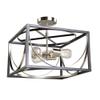 Artcraft Lighting Artcraft CL15093 Contemporary Modern Three Light Semi Flush Mount from Corona Collection Finish, 13.00 inches, 8.50x13.00x13.00, Black & Polished Nickel view 1