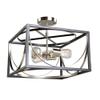 Artcraft Lighting Artcraft CL15093 Contemporary Modern Three Light Semi Flush Mount from Corona Collection Finish, 13.00 inches, 8.50x13.00x13.00, Black & Polished Nickel view 2