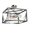 Artcraft Lighting Artcraft CL15093 Contemporary Modern Three Light Semi Flush Mount from Corona Collection Finish, 13.00 inches, 8.50x13.00x13.00, Black & Polished Nickel view 3