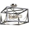 Artcraft Lighting Artcraft CL15093 Contemporary Modern Three Light Semi Flush Mount from Corona Collection Finish, 13.00 inches, 8.50x13.00x13.00, Black & Polished Nickel view 4
