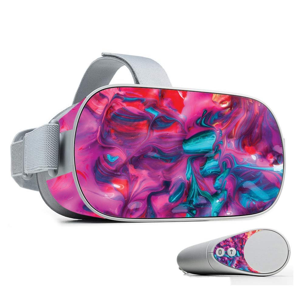 MightySkins Skin Compatible with Oculus Go Mobile VR - Paint Party | Protective, Durable, and Unique Vinyl Decal wrap Cover | Easy to Apply, Remove, and Change Styles | Made in The USA