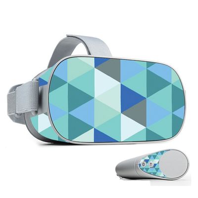 MightySkins Skin Compatible with Oculus Go Mobile VR - Blue Kaleidoscope | Protective, Durable, and Unique Vinyl Decal wrap Cover | Easy to Apply, Remove, and Change Styles | Made in The USA
