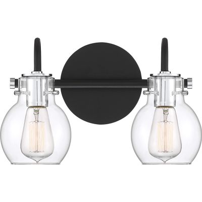 Quoizel Andrews 2-Light Earth Black Vanity Light
