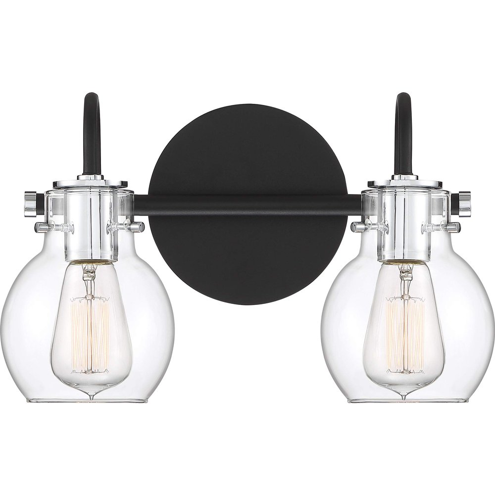 Quoizel Andrews 2-Light Earth Black Vanity Light