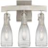 Bellis 23 1/2" Wide Brushed Nickel Modern Bath Wall Mount 3-Light Fixture view 2