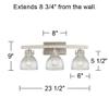 Bellis 23 1/2" Wide Brushed Nickel Modern Bath Wall Mount 3-Light Fixture view 4