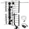 PBD Outdoor Digital HD TV Antenna with High Gain Amplifier 150 Mile Long Range for UHF/VHF, Mounting Pole, 40FT RG6 Coaxial Cable, Easy Installation view 1