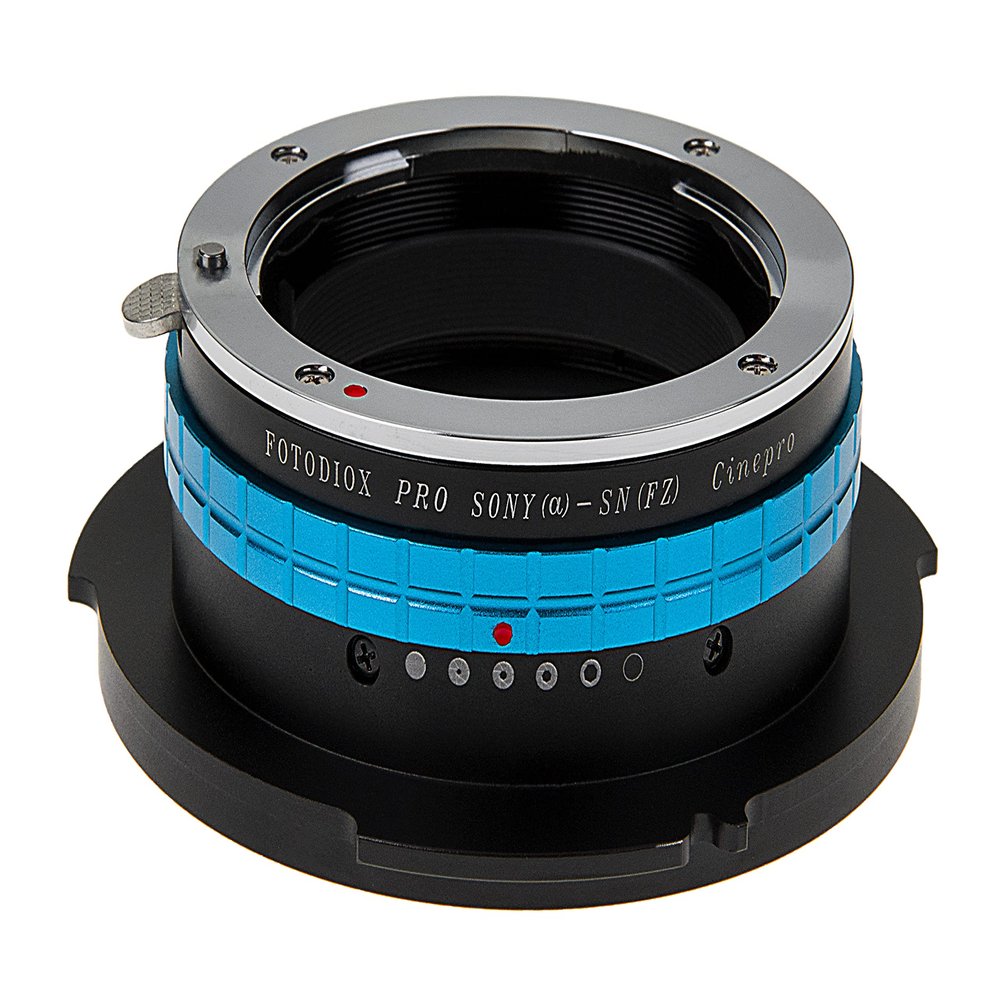 Fotodiox Pro Lens Mount Adapter, Sony Alpha Lens to Sony FZ Mount Camera Adapter - fits Sony PMW-F3, F5, F55 Digital Cinema Camcorders and has Built-in Lens Aperture Control for Sony A-Mount Lenses