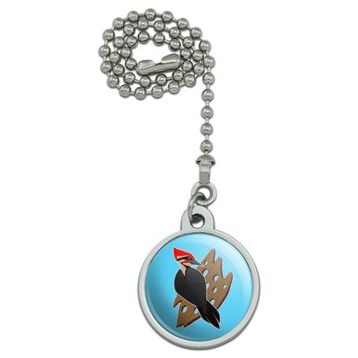 GRAPHICS & MORE Woodpecker on Wood with Holes Ceiling Fan and Light Pull Chain