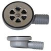 Scandvik 10307 Low Profile Elbow Shower/Cockpit Drain, 1" Outlet, Gray view 1