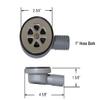 Scandvik 10307 Low Profile Elbow Shower/Cockpit Drain, 1" Outlet, Gray view 2