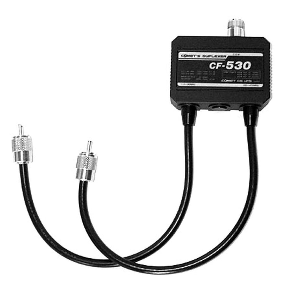 Comet CF-530 High-Power Duplexer/Combiner-Splitter, 1.390 MHz & 125470 MHz, 600 W PEP, 45 dB Isolation, SO-239 & PL-259 Connectors