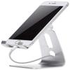 Amazon Basics Adjustable Aluminum Phone Stand for Cell Phones, iPhone and Android, 3.15 x 2.87 x 3.74 inch, Silver view 1