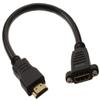 CablesOnline 1ft Hi-Speed HDMI 1.4 w/Ethernet Channel M to F Panel Mount Extension Cable, (H4-P001) view 1