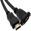 CablesOnline 1ft Hi-Speed HDMI 1.4 w/Ethernet Channel M to F Panel Mount Extension Cable, (H4-P001) view 2