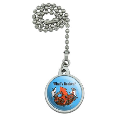 GRAPHICS & MORE What's Kraken Giant Squid Destroying Ship Ceiling Fan and Light Pull Chain