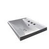 Scarabeo 3001-Three Hole ML Square Ceramic Self Rimming/Wall Mounted Bathroom Sink, White view 1