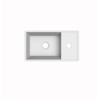 Scarabeo 8031/R-41-One Hole-637509847593 Square Wall Mounted Ceramic Sink, White view 2