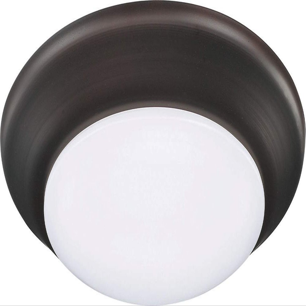 HomePlace Lighting 223612BZ-LD30 Simon Modern Soft White Acrylic Disk LED Flush Mount Ceiling Light, 1-Light 12 Watt, 2"H x 10"W, Bronze