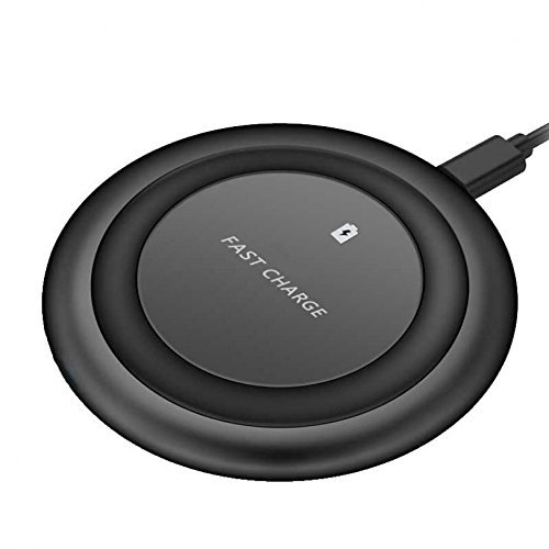 7.5W and 10W Wireless Charger Ultra Slim Fast Charging Pad Compact Power Adapter [Black] [Non-Slip] for AT&T Samsung Galaxy S7 (SM-G930A) - AT&T Samsung Galaxy S7 Edge (SM-G935A)