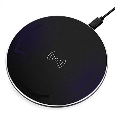 Ultra Slim Wireless Charger 10W Fast Charging Pad Compact Adapter Black for MetroPCS Samsung Galaxy S7 (SM-G930T) - MetroPCS Samsung Galaxy S8 - MetroPCS Samsung Galaxy S9 (G960UZKATMK)
