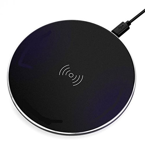 Ultra Slim Wireless Charger 10W Fast Charging Pad Compact Adapter Black for MetroPCS Samsung Galaxy S7 (SM-G930T) - MetroPCS Samsung Galaxy S8 - MetroPCS Samsung Galaxy S9 (G960UZKATMK)