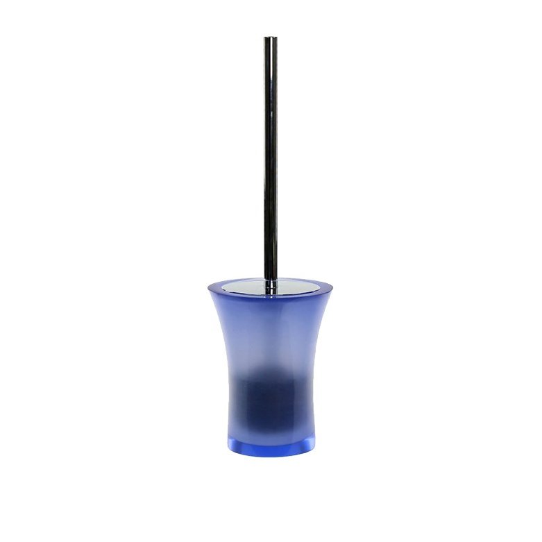 Gedy Aucuba Free Standing Toilet Brush Holder Made from Thermoplastic Resins, Blue