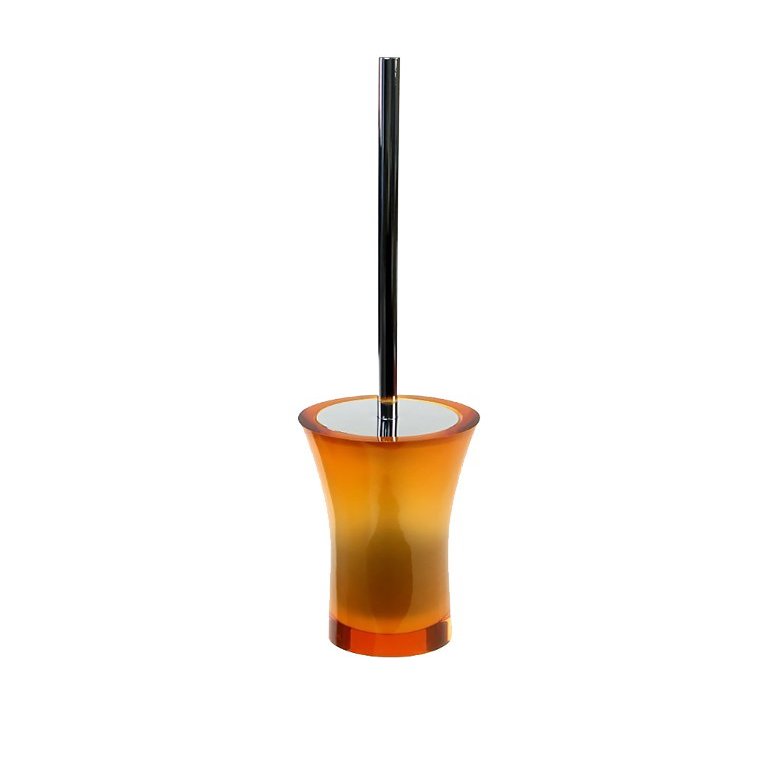 Gedy Aucuba Free Standing Toilet Brush Holder Made from Thermoplastic Resins, Orange