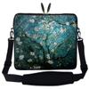 Meffort Inc 17 17.3 inch Neoprene Laptop Sleeve Bag Carrying Case with Hidden Handle and Adjustable Shoulder Strap - Vincent Van Gogh Almond Blossoming view 1