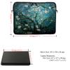 Meffort Inc 17 17.3 inch Neoprene Laptop Sleeve Bag Carrying Case with Hidden Handle and Adjustable Shoulder Strap - Vincent Van Gogh Almond Blossoming view 3