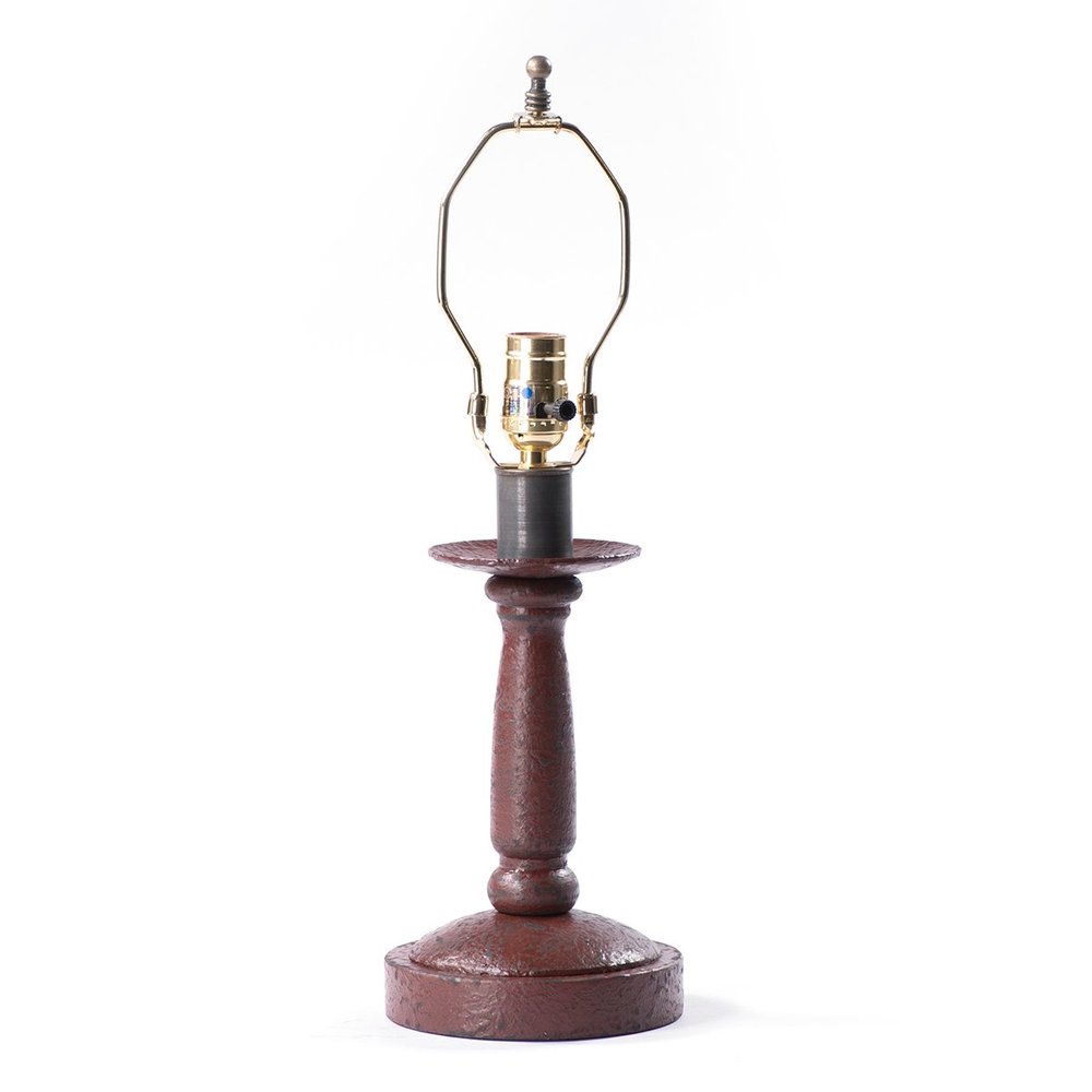 Irvin's Country Tinware Butcher's Lamp Base in Americana Red