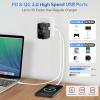 Universal Travel Adapter Worldwide, GaN Fast Charging with PD 3.0 USB-C & USB-A Quick Charge Ports, All-in-One International Power Plug Adapter Converter AC Wall Charger for Europe USA UK AUS Black view 2