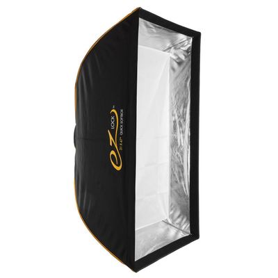 Glow EZ Lock 31x47" Quick Strip Rectangular Bowens Mount Softbox Lighting Kit with External, Internal Diffusers, Deflector Disk and Grid, Folding Softbox for Studio Lighting