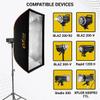 Glow EZ Lock 31x47" Quick Strip Rectangular Bowens Mount Softbox Lighting Kit with External, Internal Diffusers, Deflector Disk and Grid, Folding Softbox for Studio Lighting view 3