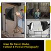 Glow EZ Lock 31x47" Quick Strip Rectangular Bowens Mount Softbox Lighting Kit with External, Internal Diffusers, Deflector Disk and Grid, Folding Softbox for Studio Lighting view 4