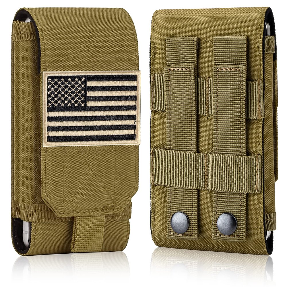 Tactical Molle Phone Cover Case, Heavy Duty Belt Holster Pouch