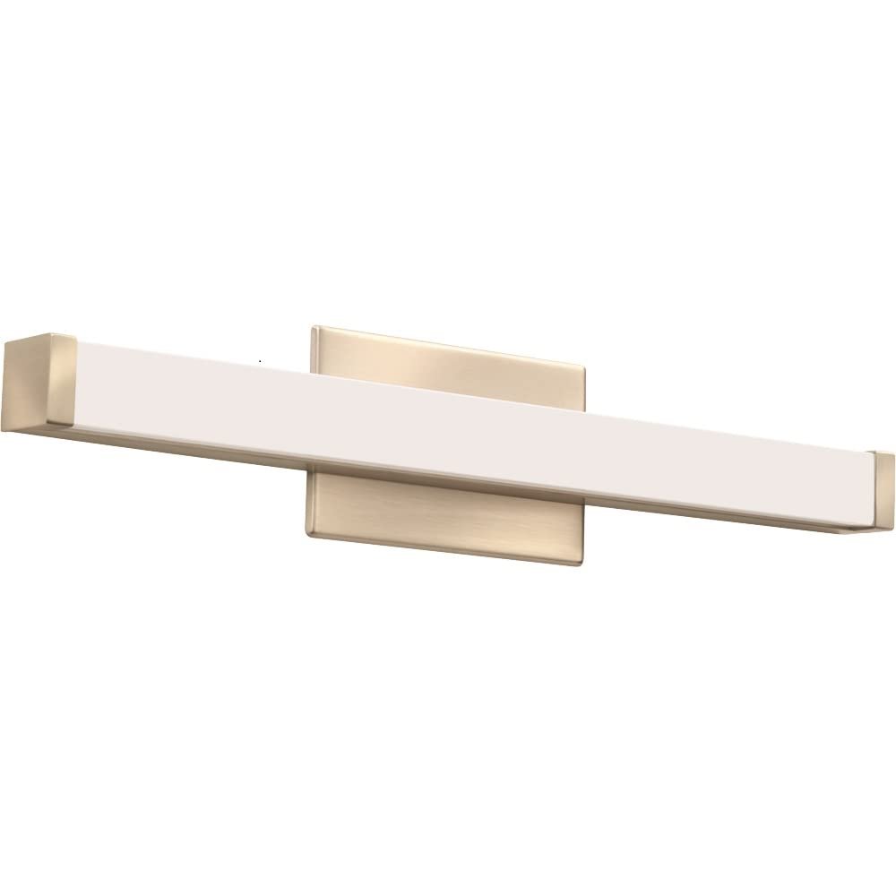Lithonia Lighting 24-Inch LED Vanity Light with Warm White Color Temperature, Contemporary Square Bathroom Vanity Wall Light Fixture for Over The Mirror, Brushed Nickel