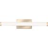 Lithonia Lighting 24-Inch LED Vanity Light with Warm White Color Temperature, Contemporary Square Bathroom Vanity Wall Light Fixture for Over The Mirror, Brushed Nickel view 3