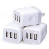 USB Charging Plug, Wall Charger Adapter, Sicodo 3Pack Universal Travel 3.1A view 1
