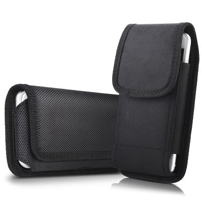 2 Pack Belt Pouch Case for iPhone 8 Plus 7 Plus 6S Plus 6 Plus, miadore Rugged Nylon Horizontal Phone Holster and Vertical Phone Holder with Belt Clip & Loops (Only Fit with Naked Phone or Slim Case)